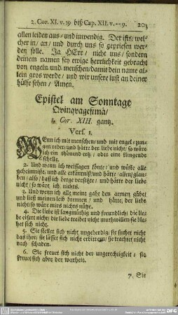 Epistel am Sonntage Quinquagesimä