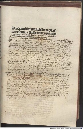 Duodecim libri Metaphisice : Per tractatus [et] capitula distincti