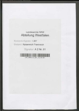 Etat der Gemeinde Klosterbauerschaft.
