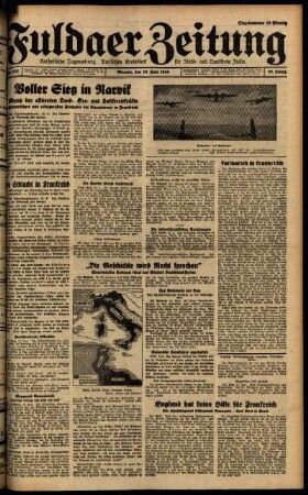 Ausgabe vom Montag, den 10. Juni 1940.
