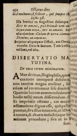 432-443, Amor divinus, Hagiophila, quem exercere ...