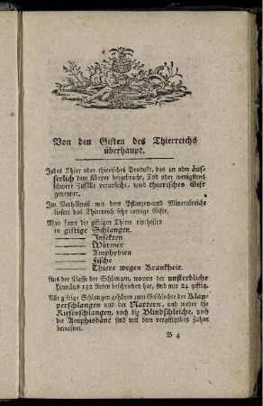 Von den Giften des Thierreichs überhaupt.