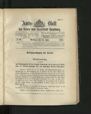 No. 90, 15. Juni 1904.