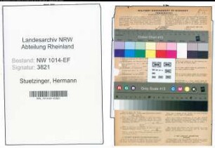 Entnazifizierung Hermann Stuetzinger , geb. 04.05.1888 (Buchhalter)
