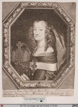 Bildnis Eleonora (Gonzaga) d. J., römisch-deutsche Kaiserin, geb. Prinzessin von Mantua zu Nevers u. Rethel