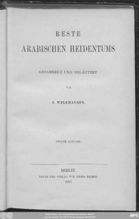 Reste arabischen Heidentums