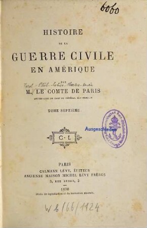 Histoire de la guerre civile en Amérique, 7