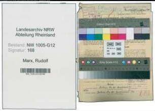 Entnazifizierung Rudolf Marx , geb. 22.06.1900 (Abtl.Leiter)