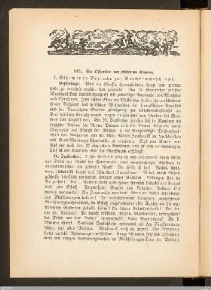 VIII. Die Offensive der alliierten Armeen