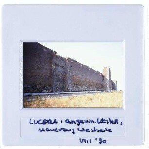 Lucera, Castello : Mauerzug Westseite