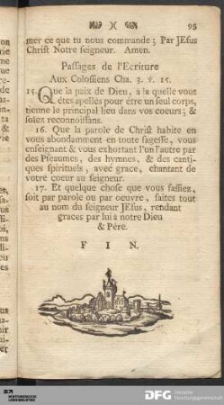 Passages de l'Ecriture