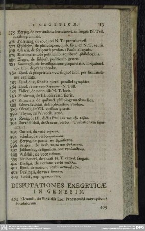 Disputationes Exegeticae In Genesin.