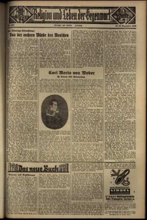 Dritte Ausgabe vom Sonntag, den 20. Dezember 1936.