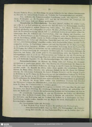 Organisation des Polytechnikums
