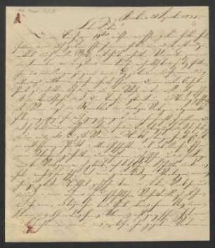 Brief an Felix Mendelssohn Bartholdy : 21.09.1835