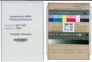 Entnazifizierung Hermann Vullriede , geb. 06.11.1905 (Giesser)