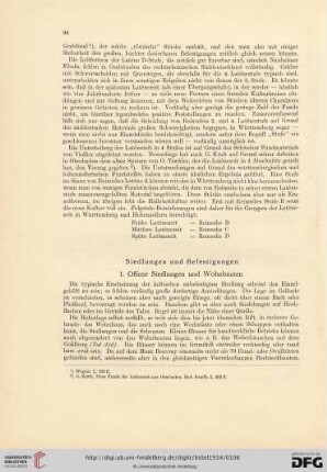 Siedlungen und Befestigungen