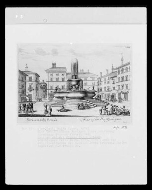 Aus der Römischen Fontänen Wahre Abbildung: Brunnen auf der Piazza della Rotonda