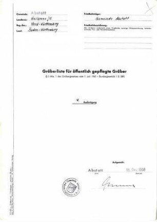Gemeindefriedhof Abstatt