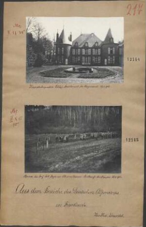 Parade des. Inf.-Leib-Regts. vor S. M. dem Kaiser. Ankunft des Kaisers