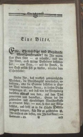 Eine Bitte.
