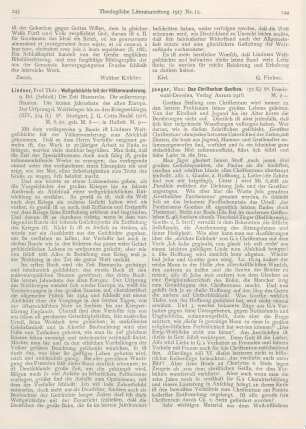 244-245 [Rezension] Jaeger, Max, Das Christentum Goethes