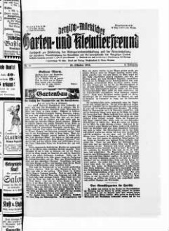 Bergisch-Märkischer Garten- und Kleintierfreund. 1924-1925