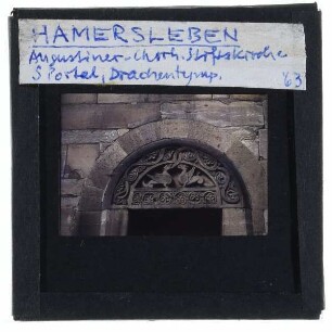 Hamersleben, St. Pankratius : Südportal, Tympanon