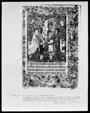 Missale mit Kalendarium aus Kloster Kaisheim — Buchseite mit Miniatur und Bordüre, Folio 125recto