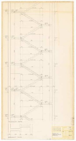 Hochschulbibliothek, Karlsruhe Neubau: Treppe, 1:25