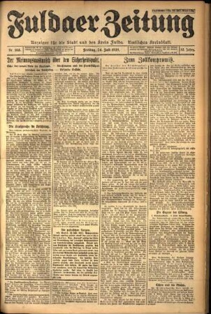 Ausgabe vom Freitag, den 24. Juli 1925.