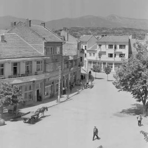 Blick in die Stadt Schipka der Gemeinde Kasanlak in Südbulgarien