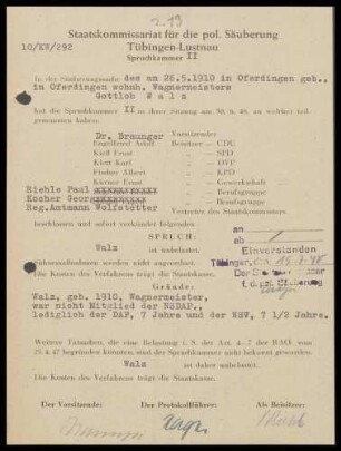 Walz, Gottlob