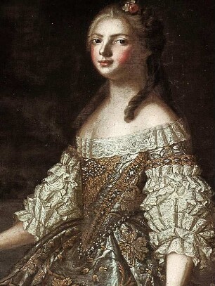 Tochter des Königs Ludwig XV. von Frankreich mit Fächer
