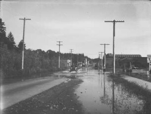 Überschwemmter Highway (USA-Reise 1933)