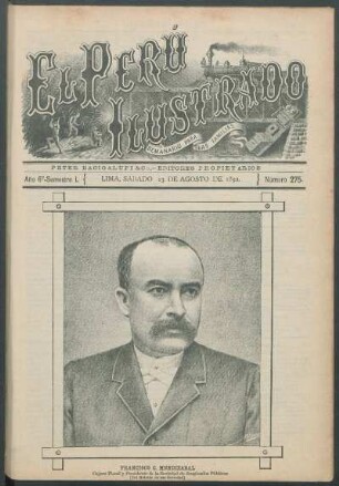 [Retrato de] Francisco C. Mendizábal : Cajero Fiscal y Presidente de la Sociedad de Empleados Públicos (Del Boletín de esa Sociedad)