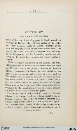 Chapter XIV: Dodona and the oracles