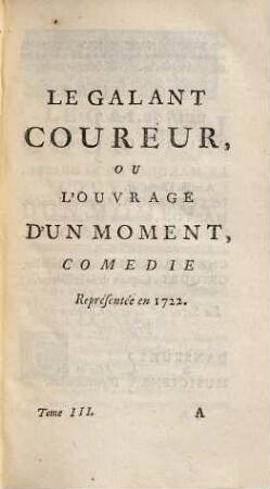 Théatre De Monsieur Le Grand, Comédien Du Roy, 3