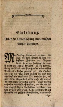 William Falconer's, Doctors der Arzneygelahrheit in Bath, Versuch über die mineralischen Wasser, und warmen Bäder, [1]