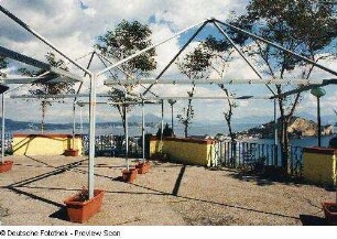 Blick von einer Terrasse