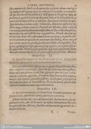 Propositio LII. In speculis concavis, ex diversitate situum quaedam apparere recta, quaedam curva, quaedam convexa.