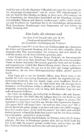 Eine Sache, die Stimmen muß