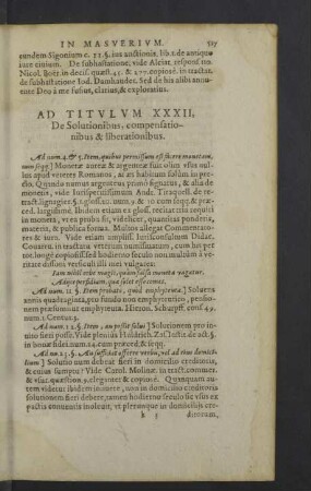 Ad titulus XXXII. - XLIII.