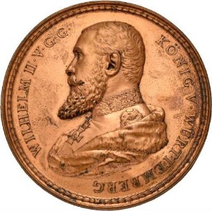 Medaille auf den Regierungsantritt 1891 - Galvano der Vs.