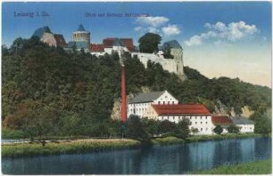 Leisnig. Stadtansicht, kolorierte Ansichtskarte