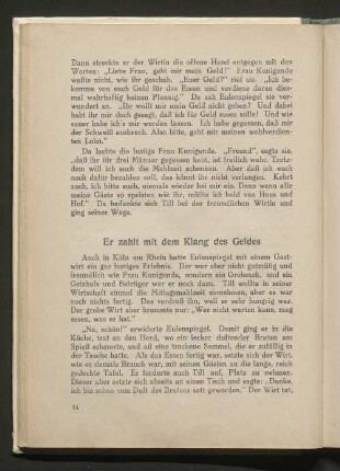 Er zahlt mit dem klang des Geldes