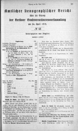 No. 12, 24. April 1919
