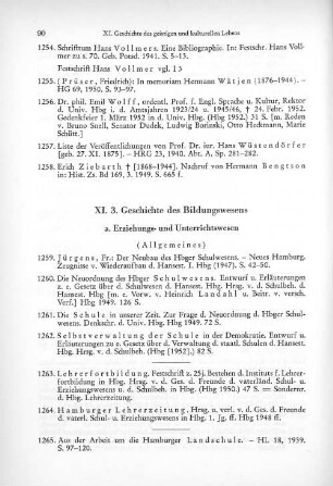 XI. 3. Geschichte des Bildungswesens