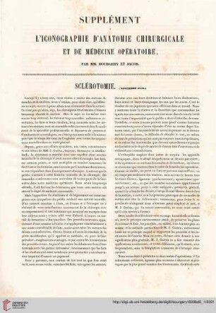 Supplément a l’Iconographie d’Anatomie chirurgicale et de Médecine opératoire par MM. Bourgery et Jacob
