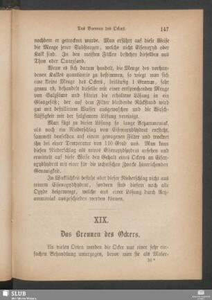 XIX. Das Brennen des Ockers